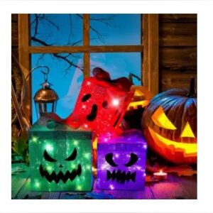 DIY Halloween Light-Up Pumpkin Decorations-Set Of 2 NIB🎃